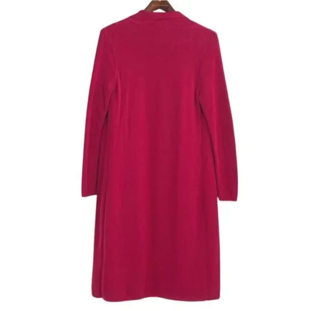 NWOT Chico's Women's Chunky Collared Red Duster Cardigan L